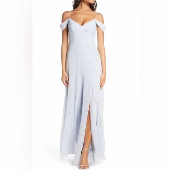 Jenny Yoo Bridesmaid Priya Dress size 0 Baby Blue Periwinkle Color White  flower is available for purchase on au PAY Market - Imported Goods Online  Store Co.Ltd. | au PAY Market -